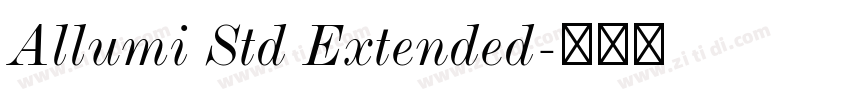 Allumi Std Extended字体转换